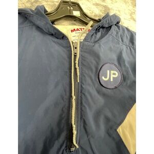 Vintage Matman Team Sportswear Jacket Men Medium Made USA Wrestling Retro Blue